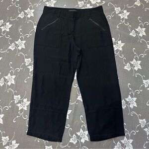 Theory Brice Pax Cropped Pants in Black Sz 8